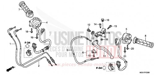HANDLE LEVER/SWITCH/CABLE CBR600FC de 2012